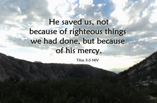 saved because of his mercy