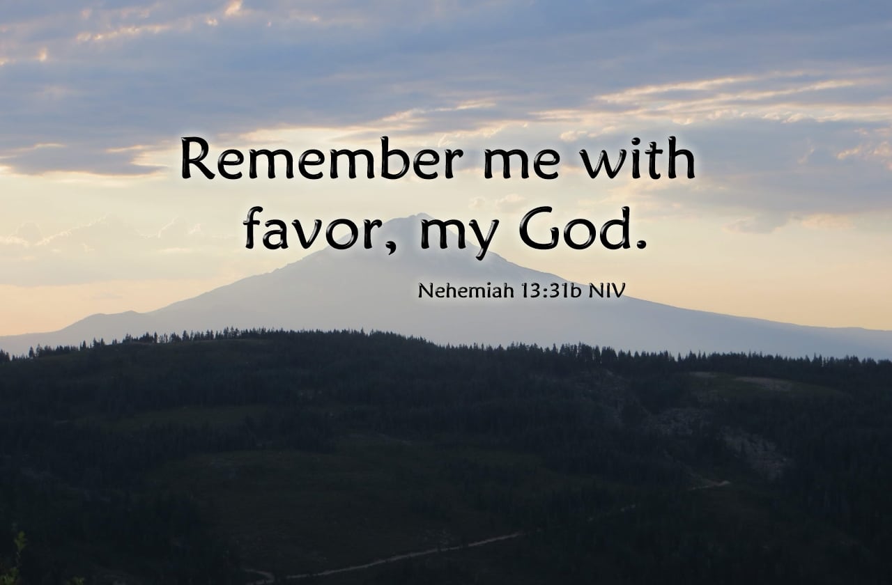 remember me with favor