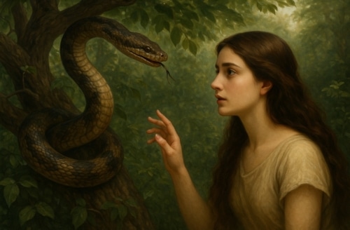 A snake in the garden
